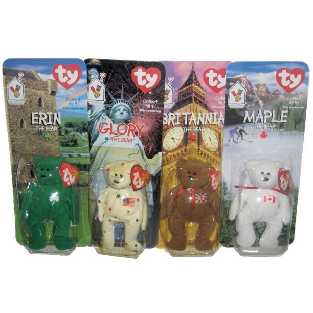 Ty McDonalds Bear Beanie Baby Plush Set (USA / Canada / Ireland / UK