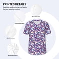 thumbnail image 3 of KLL blue flower Skull colorful for Men's Baseball Shirts,Short Sleeve Casual Shirts Button Down Shirt for Men Beach Summer Wedding Shirt-Medium, 3 of 7