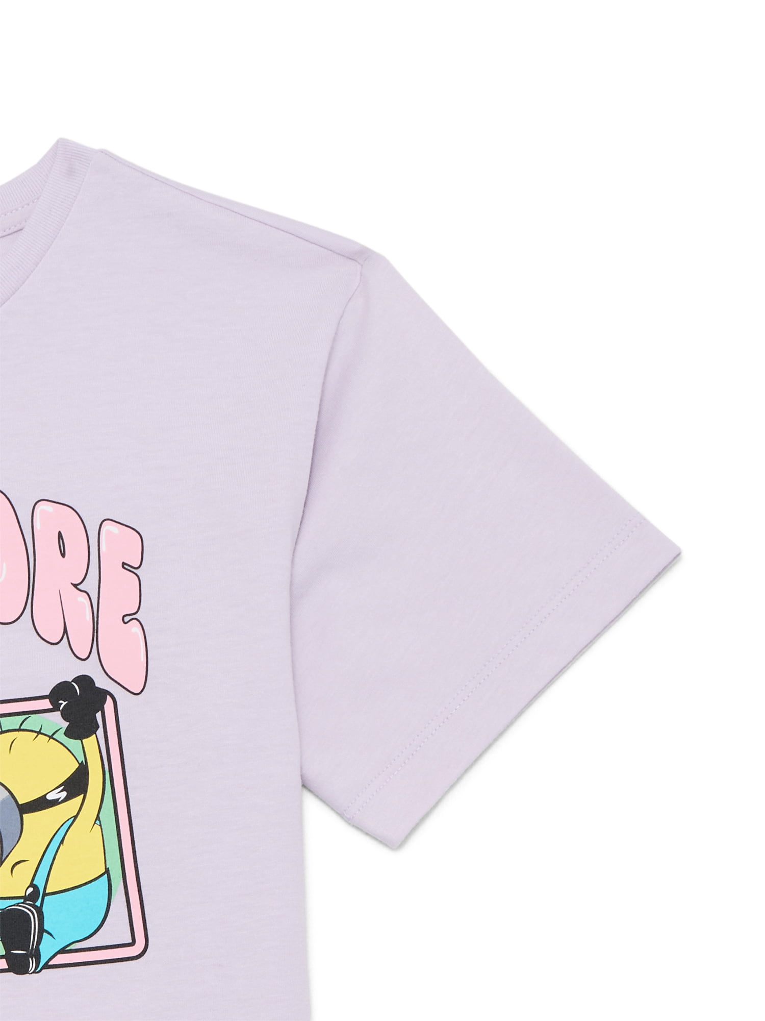 Despicable Me Minions Girls Graphic Tee with Short Sleeves, Sizes 4-18