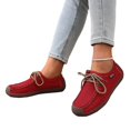 thumbnail image 5 of YOUYEDIAN Loafers for Women Versatile Slip On Square Toe Fashion Lace-up Comfy Flats Casual Outdoor Soft Walking Shoes, 5 of 5
