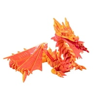 Steadline 3D Printed Mecha Wing Dragon Assembly Model Kit Creative Decoration Handcrafted Collectible Toy Fashionable Craft Ornament for Car Desk Office Display Stress Relief Fun