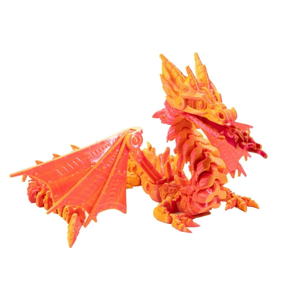 Fiudx Ala Mecha, Modelo de Dragón Impreso En 3D, Juguete Decorativo Colorido, Antiestrés para La Oficina o El Hogar, Manualidad Mecánica Interactiva, Ideal para Coleccionistas, Incluye Joyas de Alas.