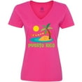 thumbnail image 3 of Inktastic I Love Puerto Rico Women's V-Neck T-Shirt, 3 of 5