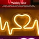 thumbnail image 3 of Electrocardiograma Latido Del Corazón Letrero De Neón Luz Compacta Artística Alimentada Por Usb Lámpara De Paisaje Decoración Luz De Pared Lámpara De Ambiente Para Dormitorio Lounge Bar Guardurnaity HA027577-04, 3 of 6