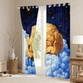 thumbnail image 3 of Homewish Lovely Golden Retriever Kitchen Curtains,Cartoon Dog Black Out Curtains Pack of 2 (42x63 Each),White Clouds Decor, 3 of 6