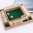 thumbnail image 1 of MesaSe Wooden Flop Numbers Game  4 Player Wooden Off Box Dice Off Box Game Board Game Multiplayer Games for Families Elderly Parents 10 Numbers and 2 Dice Chess and Recreational Sporting, 1 of 7