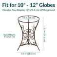 thumbnail image 5 of Sunnydaze Decorative Scroll 9.25" Bronze Steel Outdoor Gazing Globe Stand, 5 of 13
