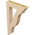 thumbnail image 5 of Ekena Millwork 3 1/2"W x 20"D x 32"H Funston Traditional Rough Cedar Woodgrain TimberThane Bracket, Primed Tan, 5 of 6