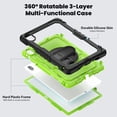 thumbnail image 2 of Case for Matepad SE 11 Inch 2024 with Screen Protector, 360 Degree Rotating Kickstand Hand Strap Heavy Duty Shockproof Cover with Shoulder Strap, Lime PC, 2 of 7