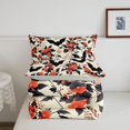 thumbnail image 5 of Homewish Vintage Gothic Halloween Bat Queen Comforter Set,Red Blossom Branch Print Comforter Sets Queen,Cream Black Red,Light Gray Reversible,3-Piece,1 Comforter and 2 Pillowcases, 5 of 7