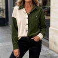 thumbnail image 6 of PFRNLFNo Boundaries Womens Corduroy Button Down Shirts Fall Loose Casual Long Sleeve Tops, 6 of 8