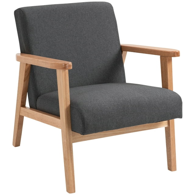 HOMCOM Fauteuil d'Appoint Moderne Mi-Siècle pour Salon Chambre