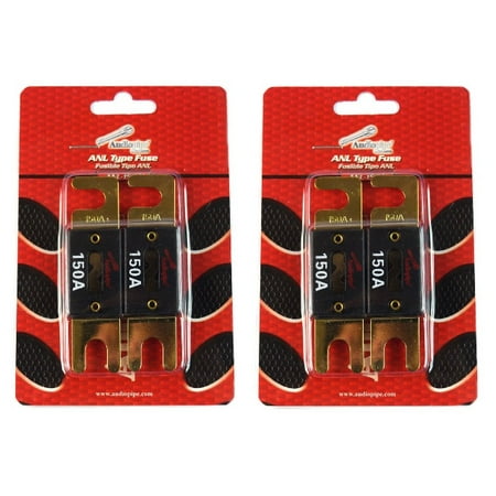 150 Amp ANL Fuses Gold Plated AudioPipe Blister Pack 4 Fuses Car Audio