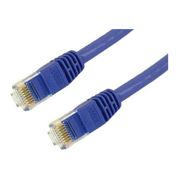 (Price/EACH)IEC M60466-02 RJ45 4Pr Cat 6 Patch Cord with Molded Snag Free Strain Relief BLUE 2'
