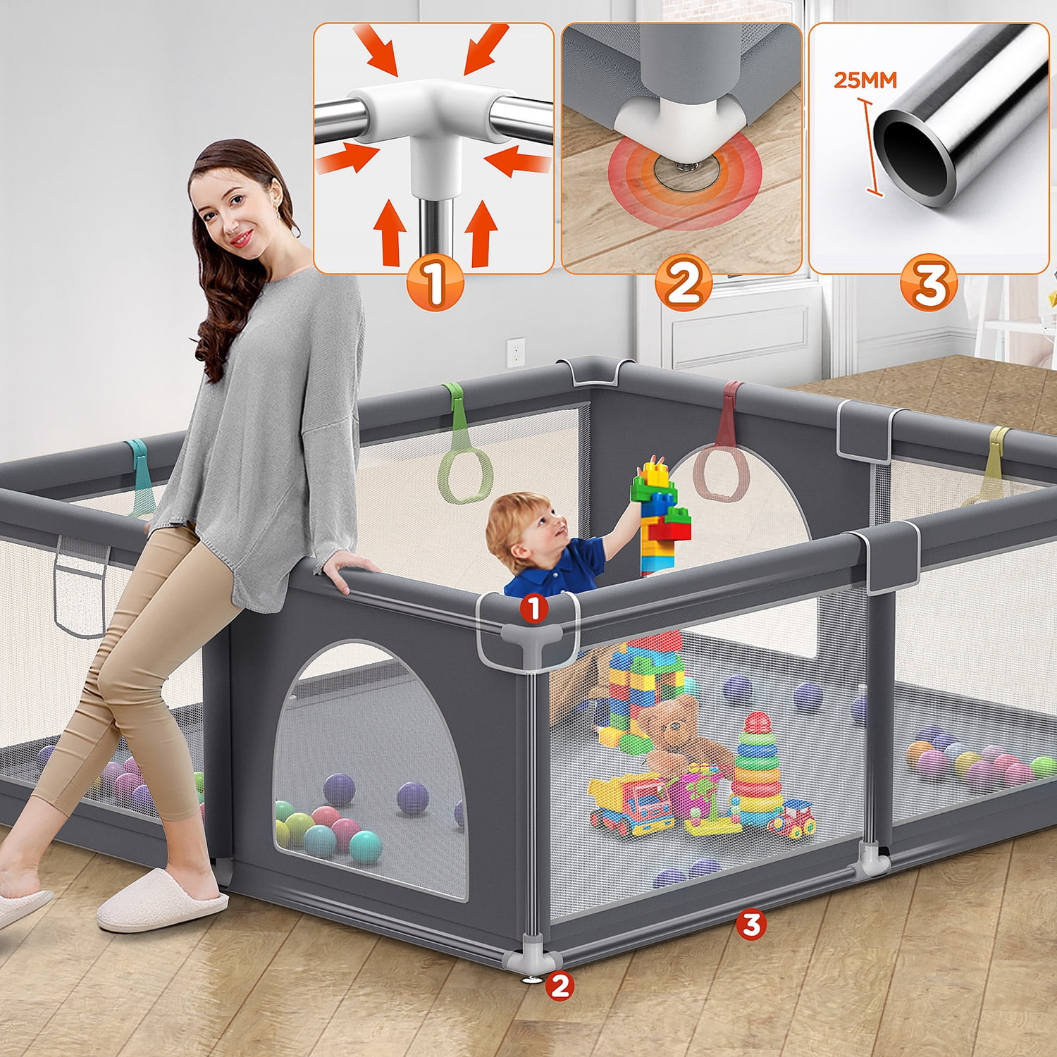 Buy Bubblbay Baby Playpen, 79x71, Indoor & Outdoor Kids Activity Play