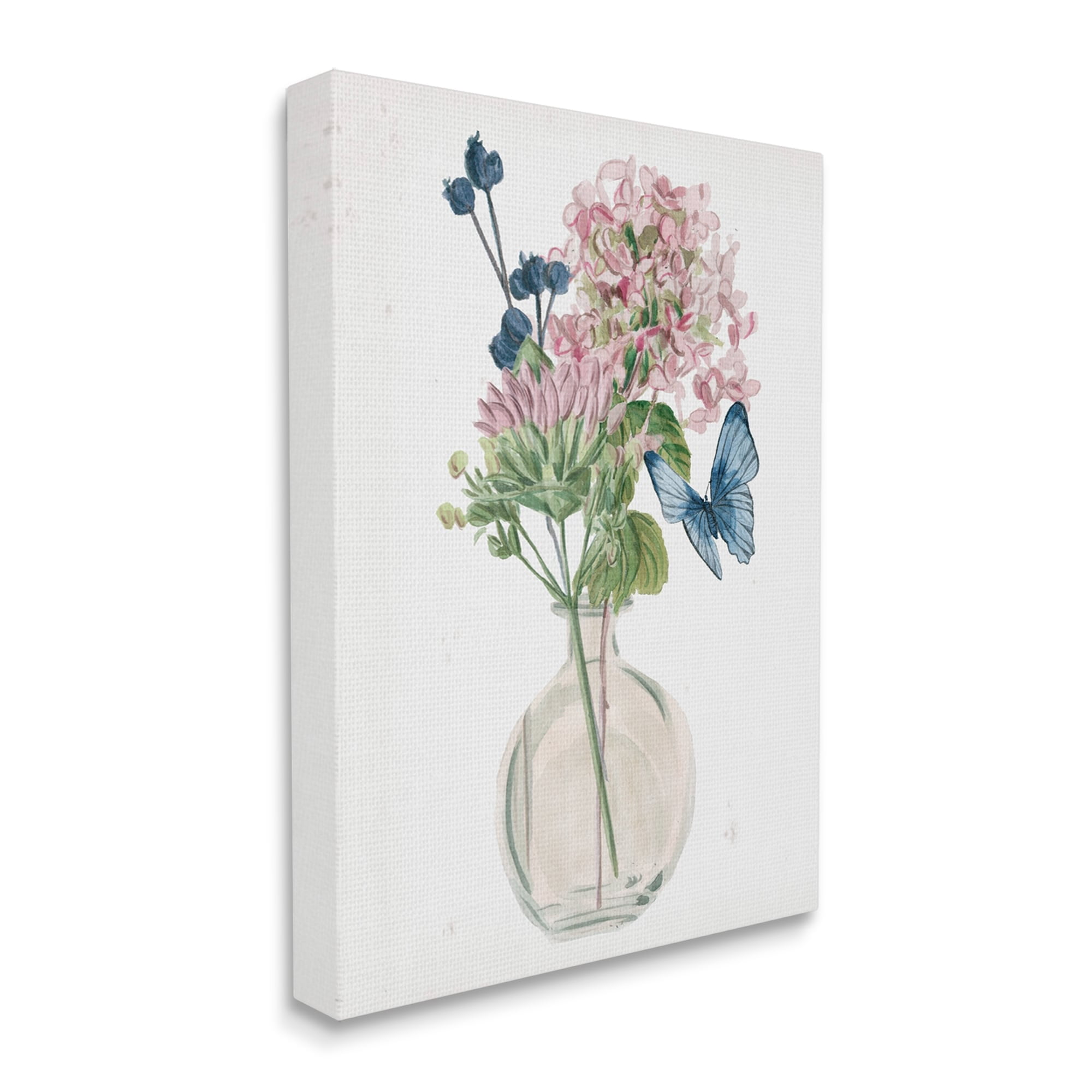 Stupell Industries Assorted Corn Lilies Flower Blossoms Butterfly Bouquet ,24 x 30, Design by Melissa Wang