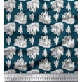 thumbnail image 1 of Soimoi Blue Rayon Fabric Iceberg Ocean Print Sewing Fabric Yard 42 Inch Wide, 1 of 3
