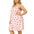 thumbnail image 2 of Vestido de dormir de talgrande pamujer Cami Fruit Ruffle Dobladillo por encide rodilCamisón Ro3X, 2 of 7
