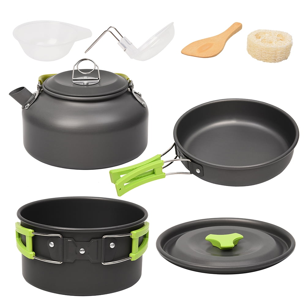 Portable Outdoor Cooking Camping Hiking Cookware Picnic Cooking Pot Pan