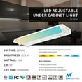 thumbnail image 2 of 1PK 24 inch Linkable LED Under Cabinet Lighting with 5CCT Selectable, Hardwired & Plug-in, 70degree Swivel, Aluminum Material,White Finish,Dimmable with Wall Dimmers, 2 of 6