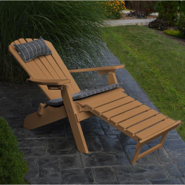 Poly Folding/Reclining Adirondack Chair with Pullout 