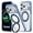 Transparent +blue, variant on iPhone 17 Pro Case with Stand, 360 Magnetic Ring Stand, Military-Grade Protection [Compatible with MagSafe] Shockproof Case for iPhone 17 Pro Slim Cover Adjustable Foldable Kickstand, Clear