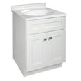 thumbnail image 5 of Design House Brookings Solid Wood 24" Fully Assembled 2-Door Shaker Bathroom Vanity Cabinet, Sherwin Williams® White, 5 of 13