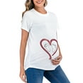thumbnail image 2 of Gvmfive Maternity Tops for Women Cute Printed Short Sleeve Round Neck Tunic Pregnancy Shirts, 2 of 3