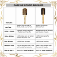 thumbnail image 5 of Care me Wooden Round Hairbrush 2.4" with Boar Bristles (1.2" Core) for Blow-drying Straightening Thin or Fine Hair, 5 of 7