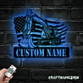 thumbnail image 3 of Craftnamesign Custom US Excavator Metal Wall Art LED Light, Custom Excavator Driver Name Sign, 3 of 5