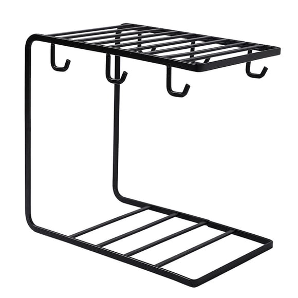 OULII 1Ud Portavasos Y Platos De Hierro Negro Con Acabado Para El Hogar