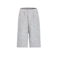 thumbnail image 4 of Pedal Pushers for Women Casual Summer Wide Leg Cotton Linen Striped Shorts Casual High Waist Linen Capri Pants Gauze Capris,XL, 4 of 4