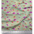 thumbnail image 1 of Soimoi polyester Crepe Fabric Bubbles & Fish Ocean Decor Fabric Printed Yard 42 Inch Wide, 1 of 1