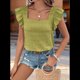 thumbnail image 5 of Top de Corta con Volantes y Cuello Cuadrado para Mujer, Color Oliva L, 5 of 8