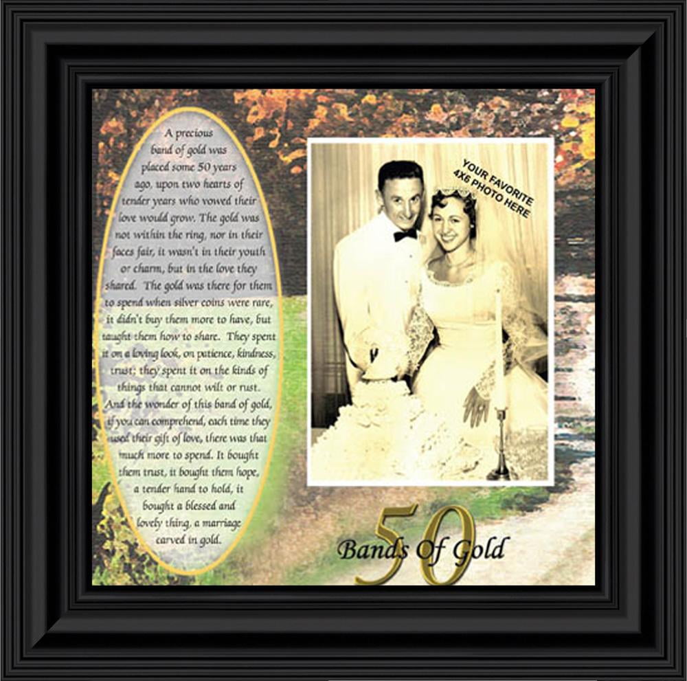 7 by 7-Inch Pavilion Gift Company 63019 50th Anniversary Photo Frame 