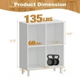 thumbnail image 4 of 4-Cube White Bookcase Storage Organizer Bookcases,Display Shelf,2-Tier Cubical Storage Shelves, 4 of 10