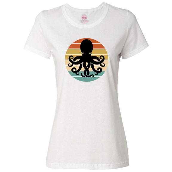 Inktastic Octopus Retro Vintage Sunset Women's T-Shirt