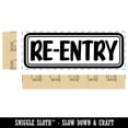 thumbnail image 2 of Re-Entry Event Club Bar Self-Inking Rubber Stamp Ink Stamper for Business Office - Red Ink - Large 2-3/4 Inch, 2 of 7