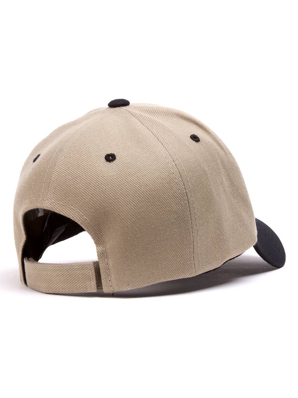 Top Headwear 12-Pack Adjustable Baseball Hat - Beige/Black