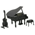 thumbnail image 2 of 1 juego de piano y guitarra en miniatura para casa de muñecas, detalles realistas, modelo musical para colección, decoración de casa de muñecas, 2 of 7