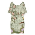 thumbnail image 3 of Chinese Traditional Flower Birds Women's Off The Shoulder Ruffles Summer Wedding Guest Loose Casual Party Beach Dress, 3 of 9