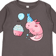 thumbnail image 4 of Inktastic Cute Axolotl Birthday with Cupcake Boys or Girls Long Sleeve Toddler T-Shirt, 4 of 5