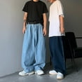 thumbnail image 7 of Mens Jeans Plus Size Baggy Jeans Streetwear Wide Leg Hop Oversized Trousers Stretch Casual Versatile Outdoor Denim Pants, 7 of 7
