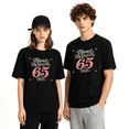 thumbnail image 2 of Blessed By God For 65 Years Vintage Graphic Tee for Men and Women, Birthday Gift Family Gift Cotton Short Sleeves T-Shirt, 2 of 5