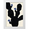 thumbnail image 1 of Uppsala Studio 14x18 White Modern Wood Framed Museum Art Print Titled - Prickly Pear Cactus, 1 of 4