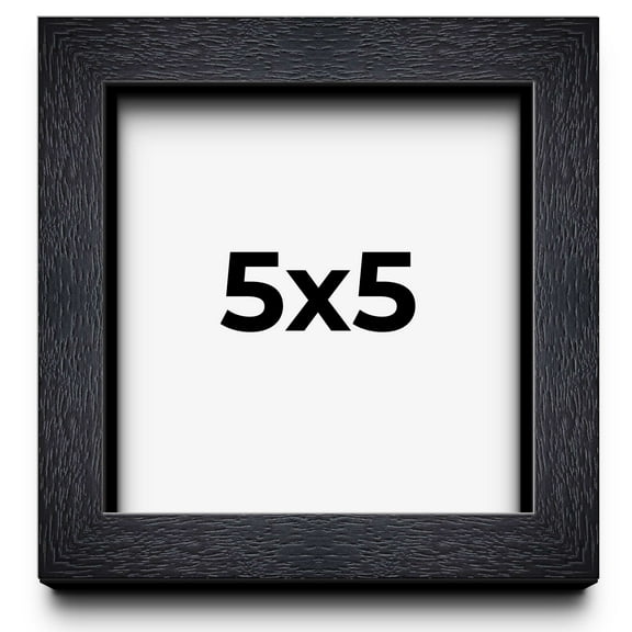 5x5 IN Shadow Box Frame Black | 1 Inches Deep Real Wood Farmhouse Shadowbox Display Frame | UV