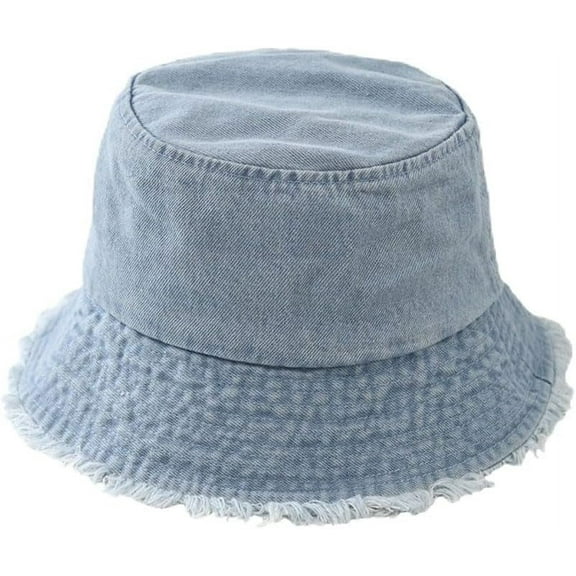 YooGuoGuo Women Denim Bucket Hat Retro Fringed Casual Caps