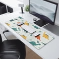 thumbnail image 2 of Long Mouse Pads for Desk,Light Green Dinosaurs Leaves Pattern Desk Mats on Top Of Desks, Desk Mouse Pad Extra Large with 3mm Non-Slip Base and Stitched Edge for Gaming,Office,Work,Home 31.5"x11.8", 2 of 6