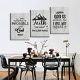 thumbnail image 5 of Bible Verses Wall Decor Jesus Wall Art Nothing Is Impossible with God Christian Wall Art Religious Wall Decor Bible Verses Wall Art God Wall Decor for Living Room Bedroom Decor (12''Wx16''Hx3), 5 of 5