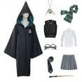thumbnail image 5 of Disfraz de Halloween para niños y adultos, estilo Potter de la Escuela de Magia de Ravenclaw, bata de Cosplay para niños y niñas, trinchera para fiesta, 5 of 5